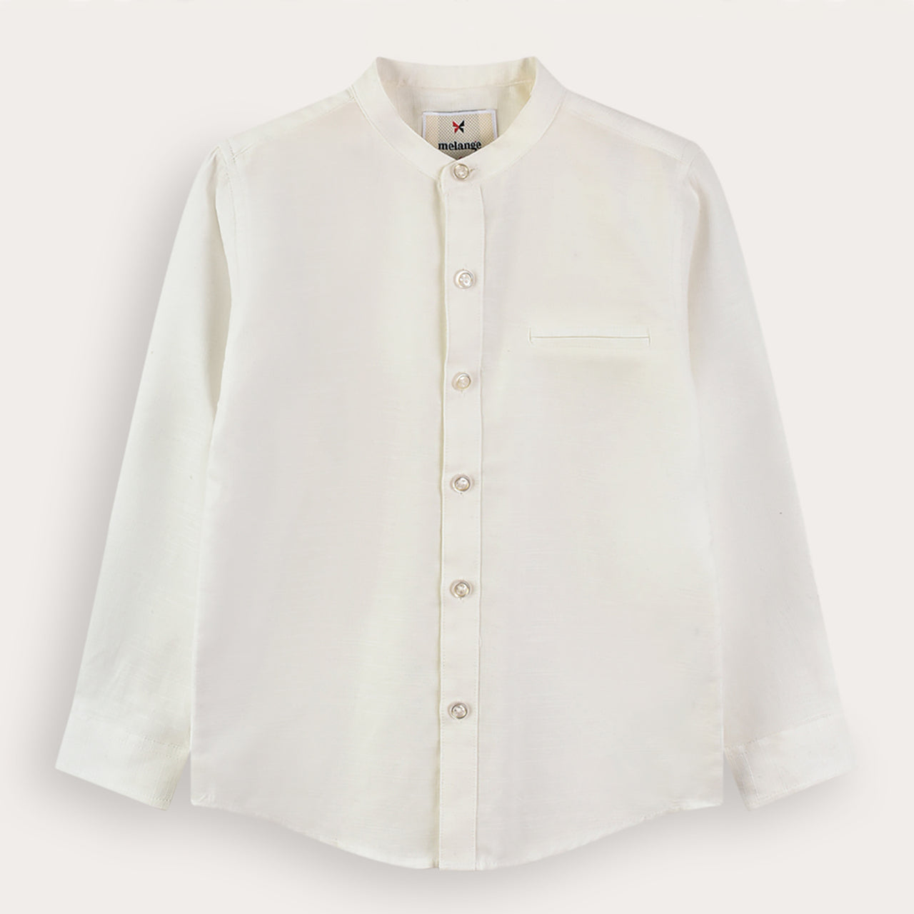 Melange LS Mockneck Dress Shirt