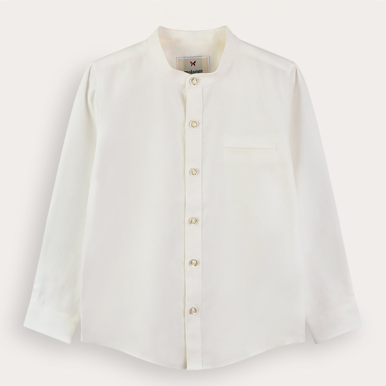Melange LS Mockneck Dress Shirt