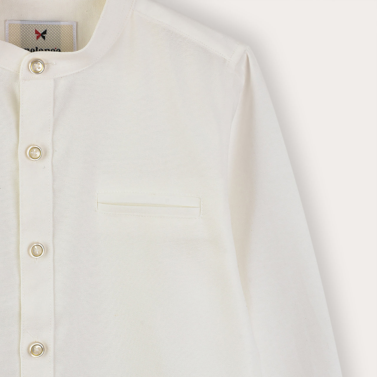 Melange LS Mockneck Dress Shirt