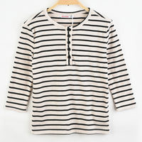 Girls Henley Striped Tee