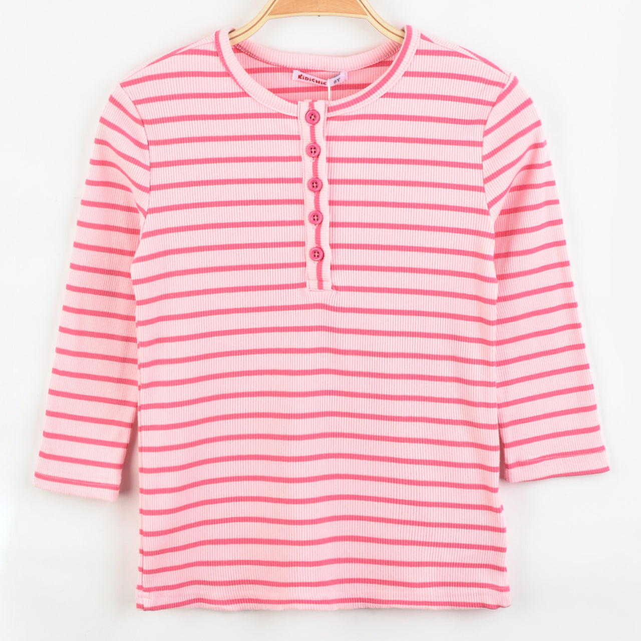 Girls Henley Striped Tee