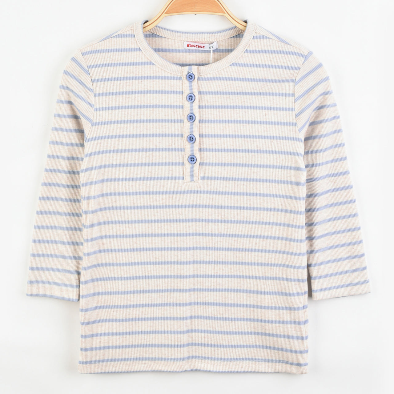Girls Henley Striped Tee
