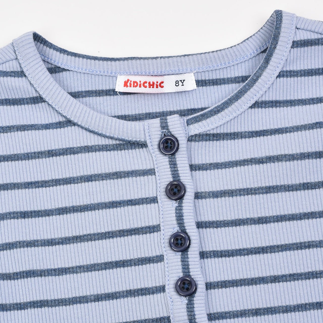 Girls Henley Striped Tee