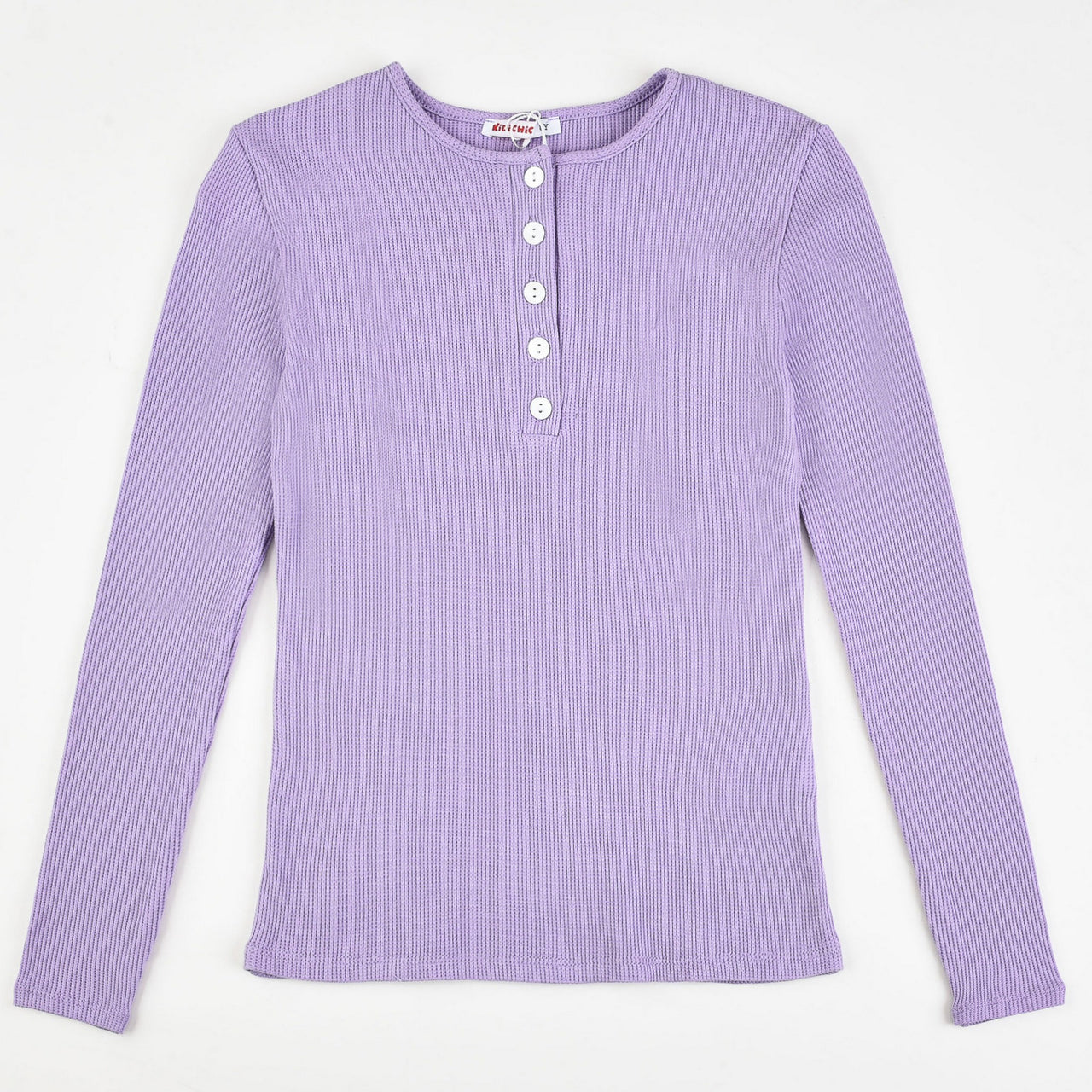 Girls L.S Waffle Henley