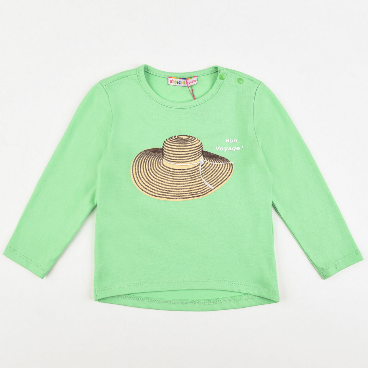 L.S Baby Girls Hat Print Shirt