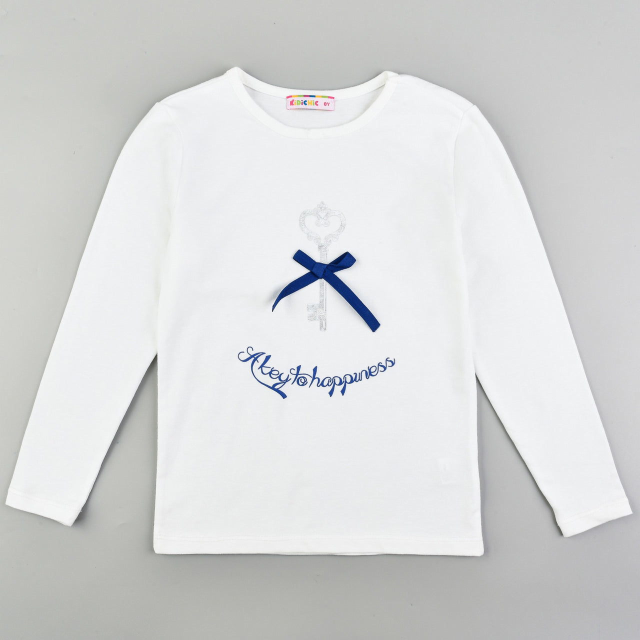 Girls L.S Key Print T-Shirt