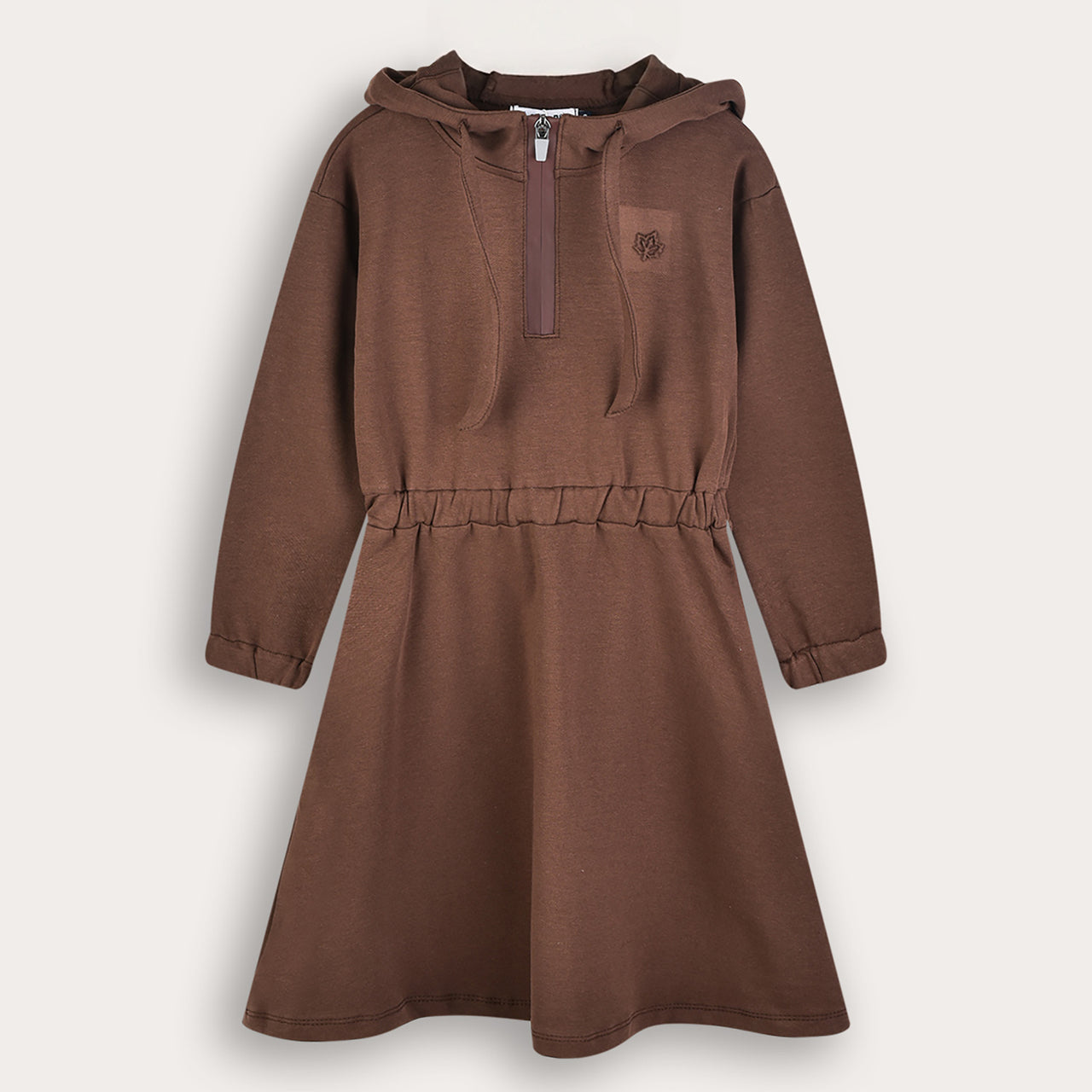 French Terry Dress With Hoodie