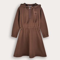 French Terry Dress With Hoodie
