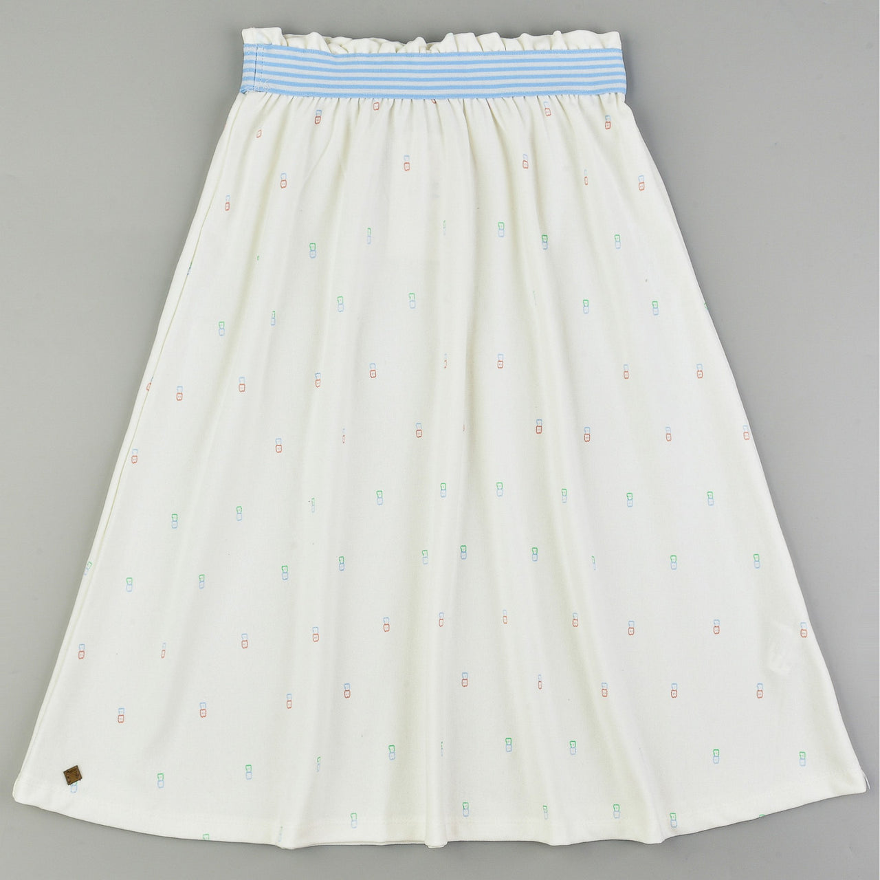 Smocked Logo Skirt