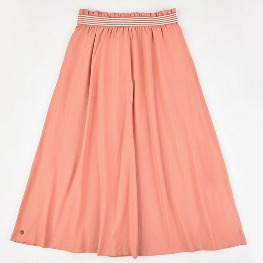 Smocked Logo Skirt