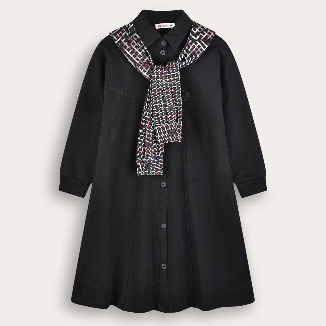 French Terry Collar Dress