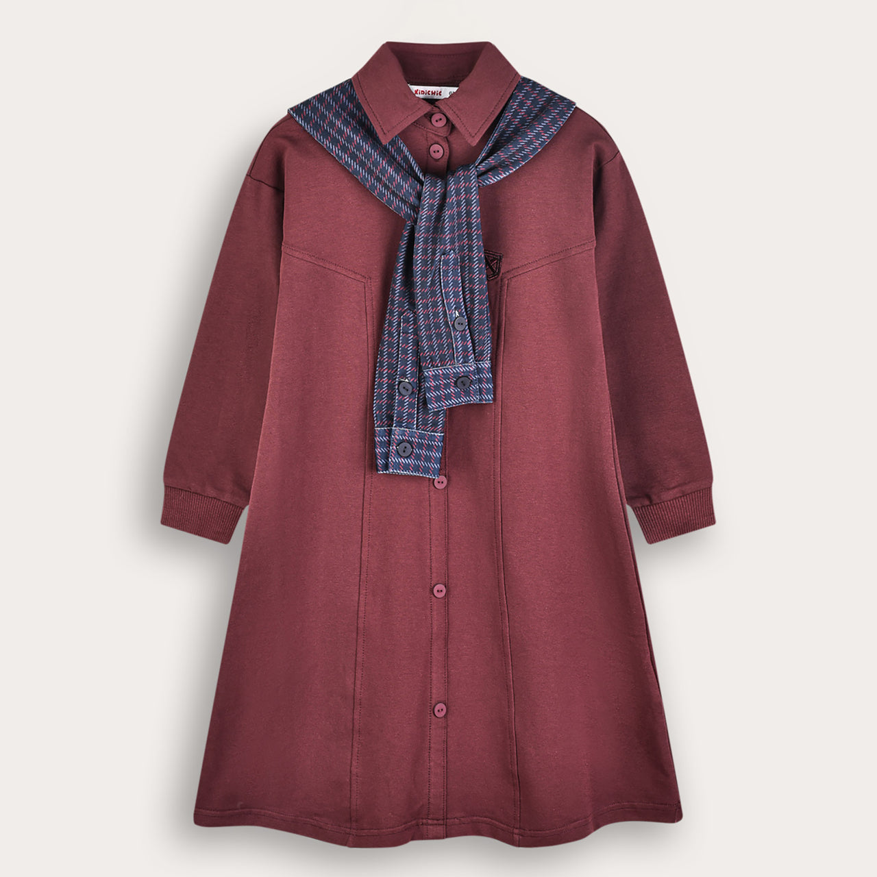 French Terry Collar Dress