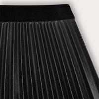 Melange Pleather Pleated Skirt