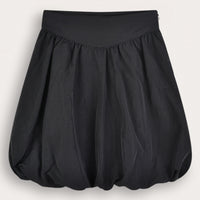 PU Leather Bubble Skirt
