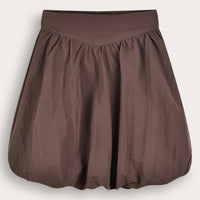 PU Leather Bubble Skirt