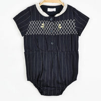 Hadas Linen Striped Romper