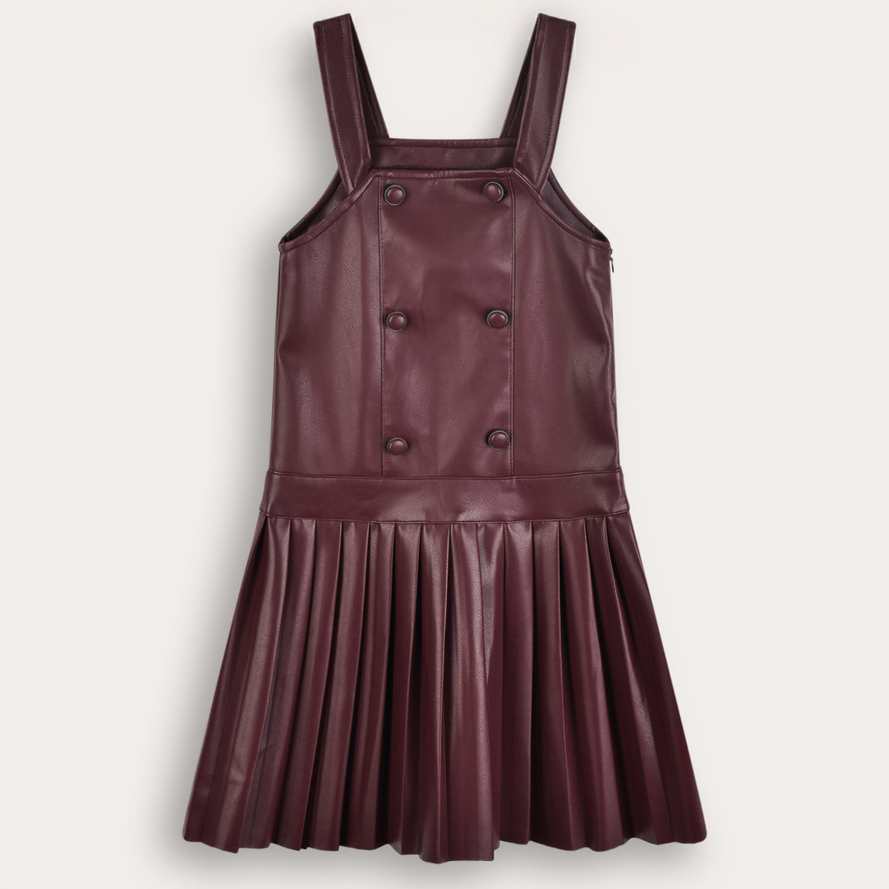 Pleather Pleated Jumper