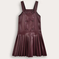 Pleather Pleated Jumper