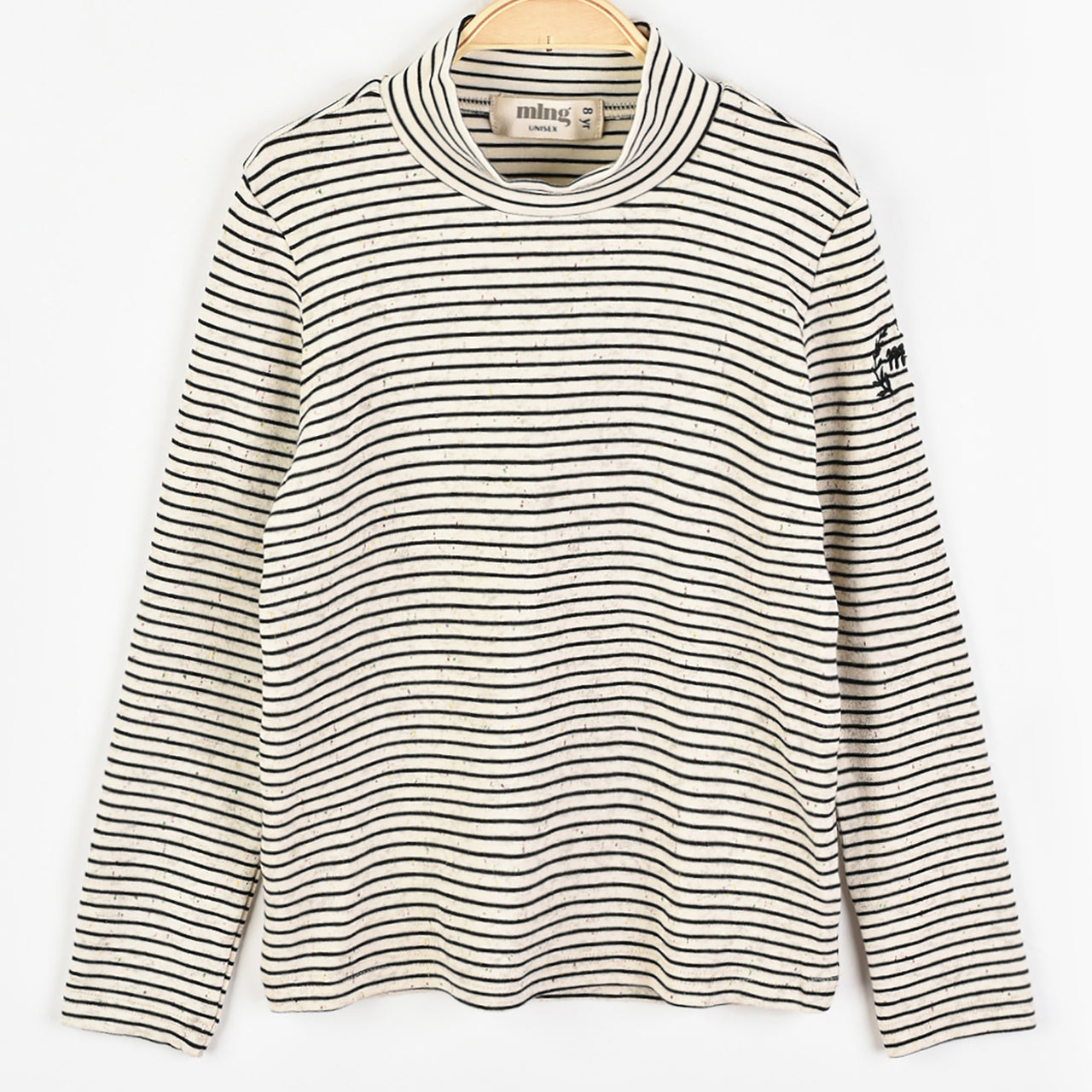 Melange Stripes Turtleneck Shirt
