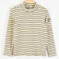 Melange Stripes Turtleneck Shirt