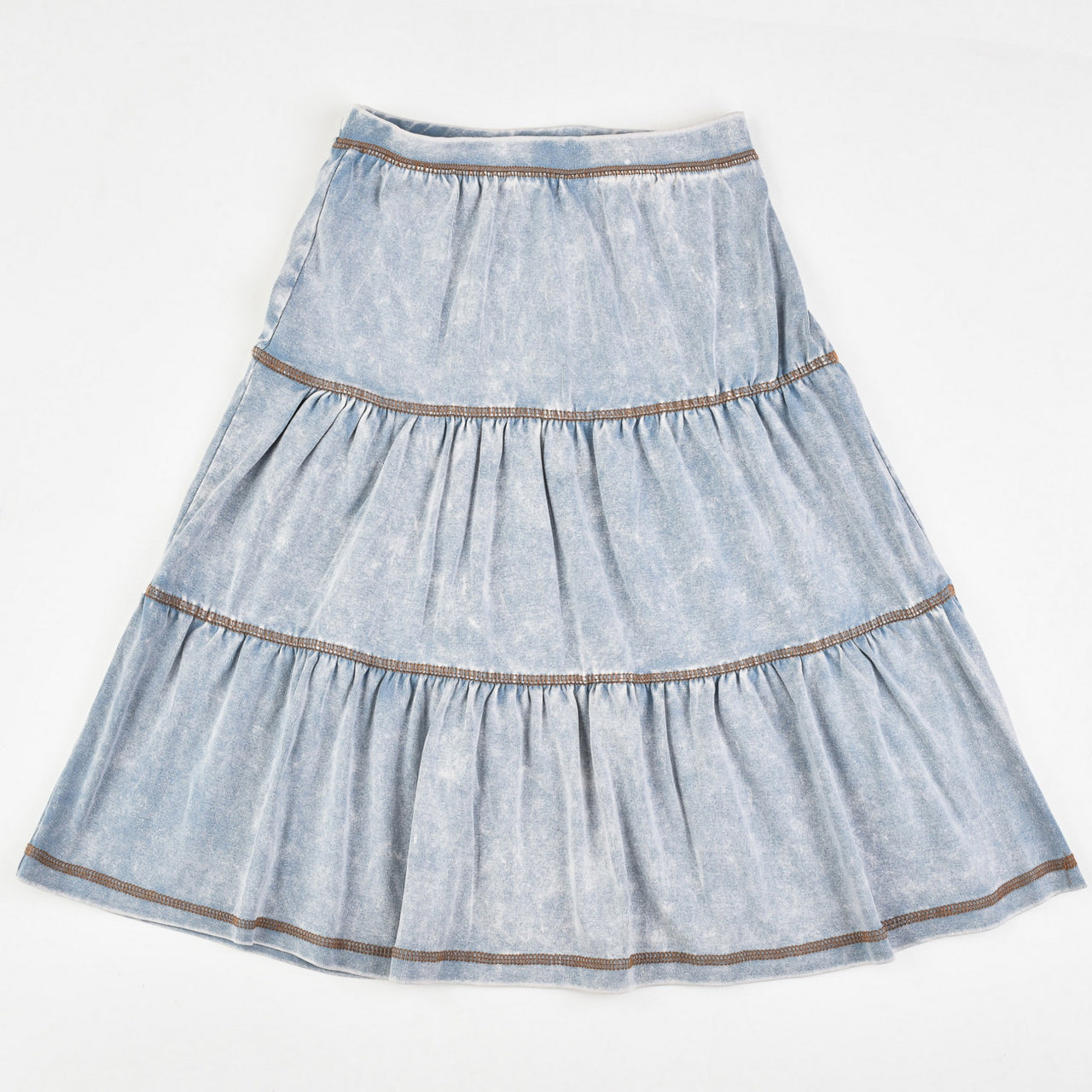 Stone Wash Layers Skirt