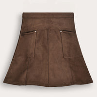 Suede Pocket Skirt