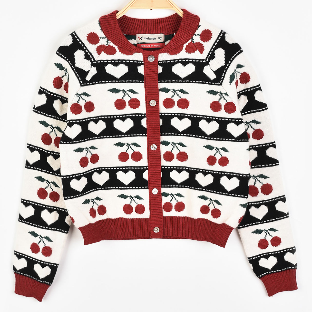 Melange Cherry Sweater