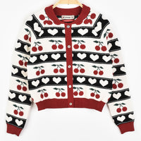 Melange Cherry Sweater