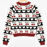 Melange Cherry Sweater