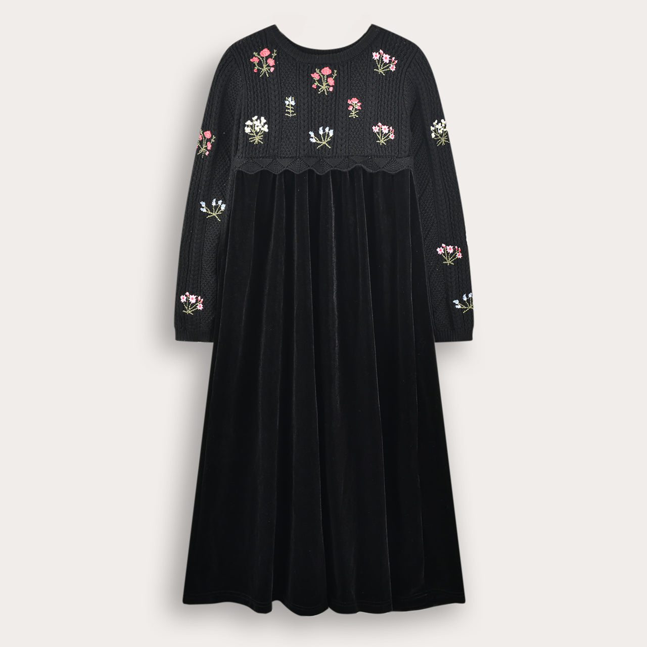 Melange Embroidery Robe