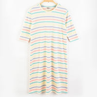 Melange Girls Stripes Rib Nightgown