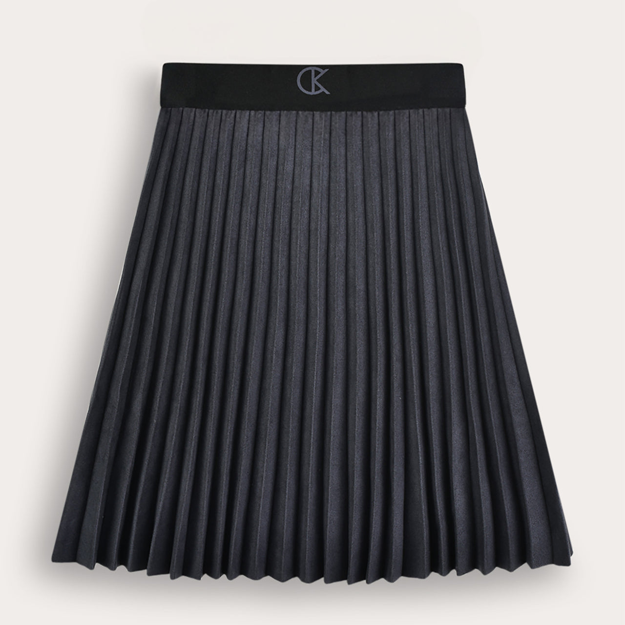 Suede Pleated Skirt