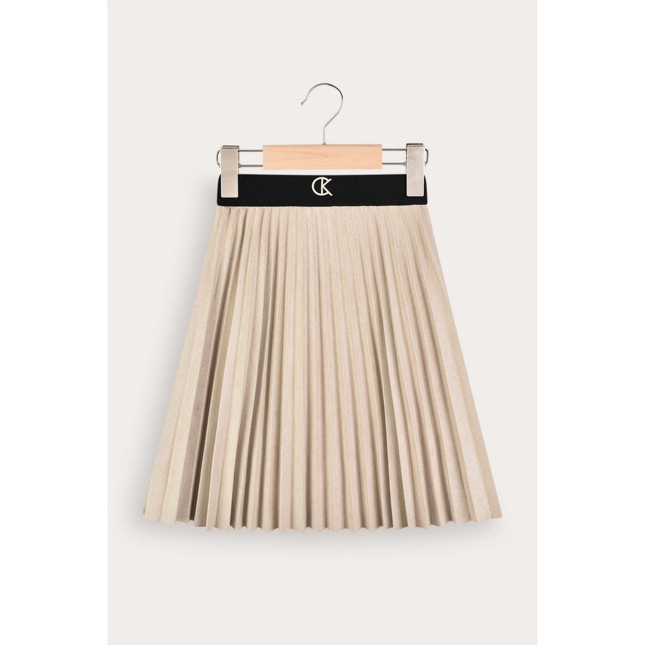 Suede Pleated Skirt