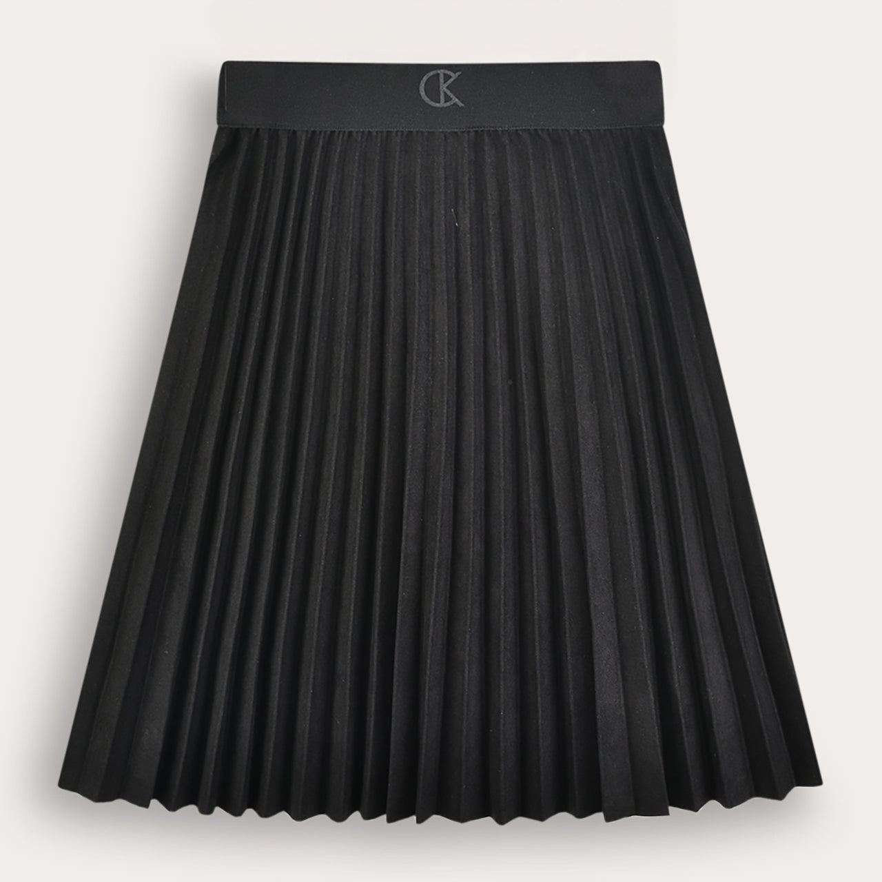 Suede Pleated Skirt