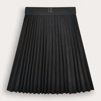 Suede Pleated Skirt