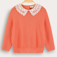 Melange Margaret Collar Top