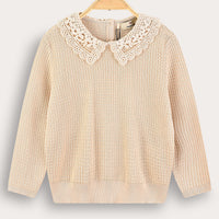 Melange Margaret Collar Top