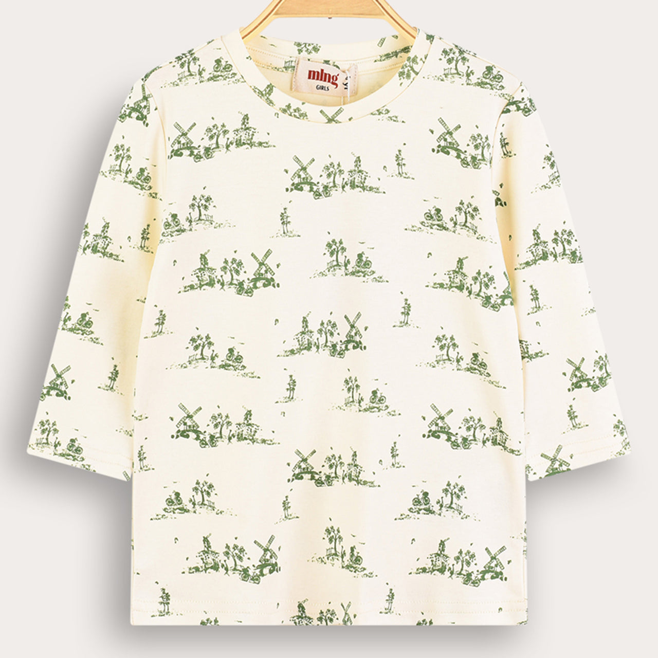 Melange Girls Print Shirt