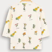Melange Floral Print Shirt