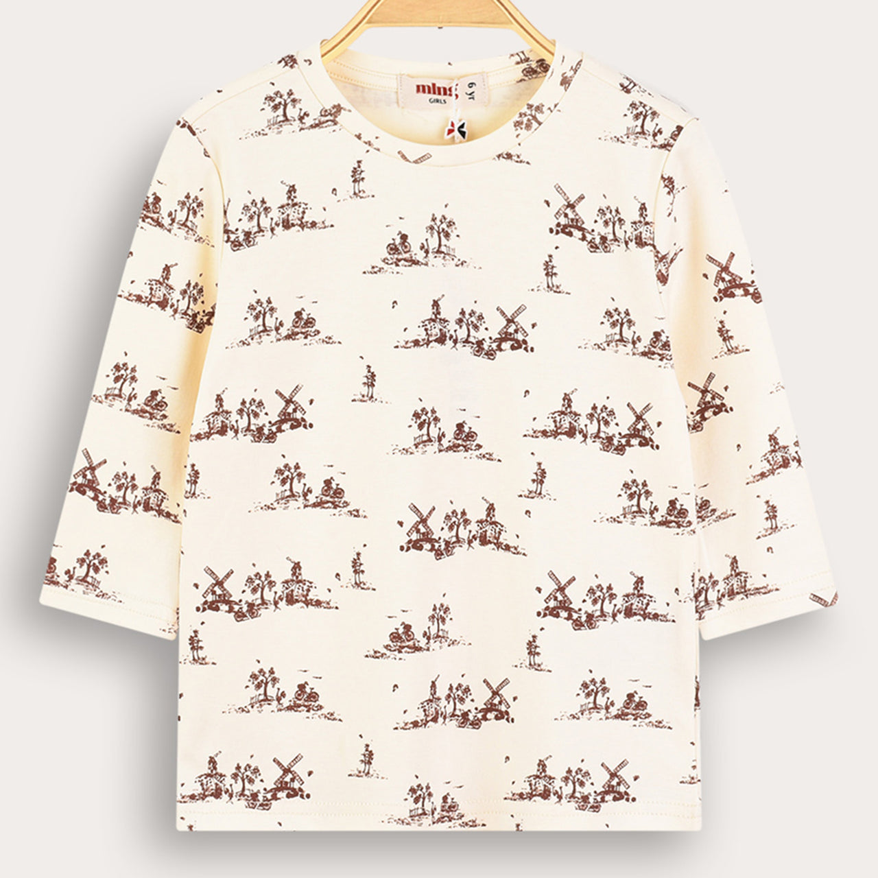 Melange Girls Print Shirt