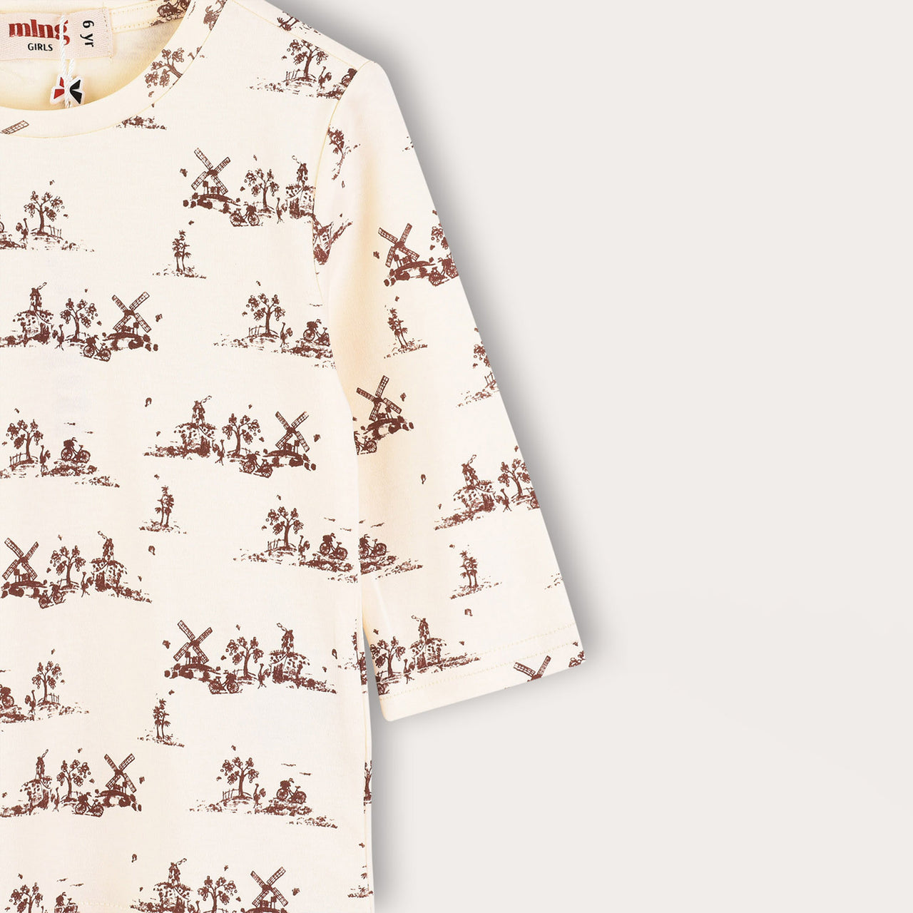 Melange Girls Print Shirt