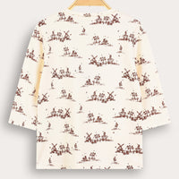 Melange Girls Print Shirt