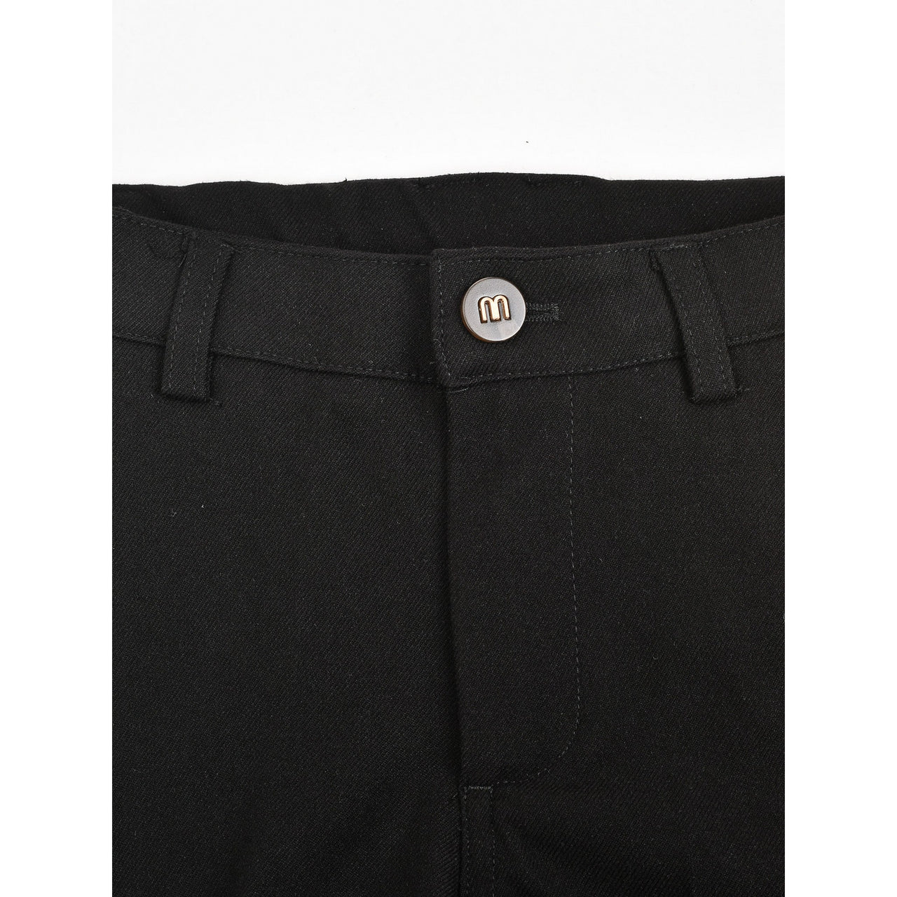 Melange Wool Black Pants