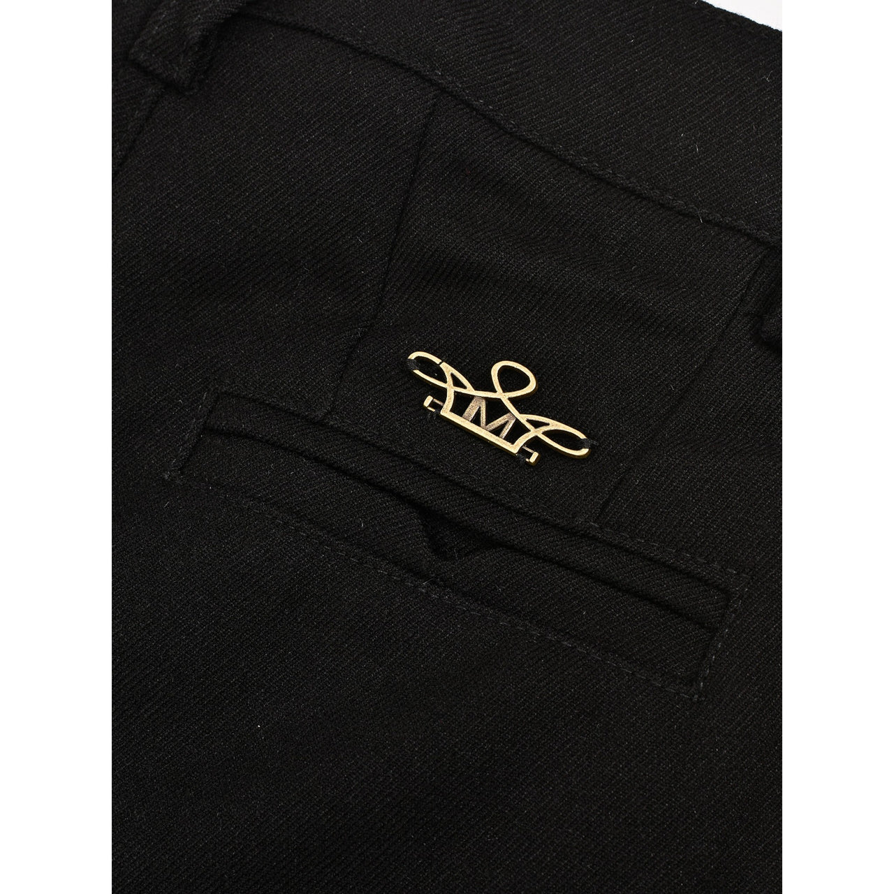 Melange Wool Black Pants