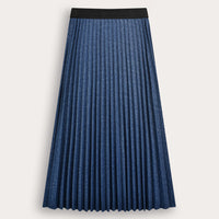 Midi Jeans Pleated Skirt