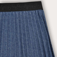 Midi Jeans Pleated Skirt