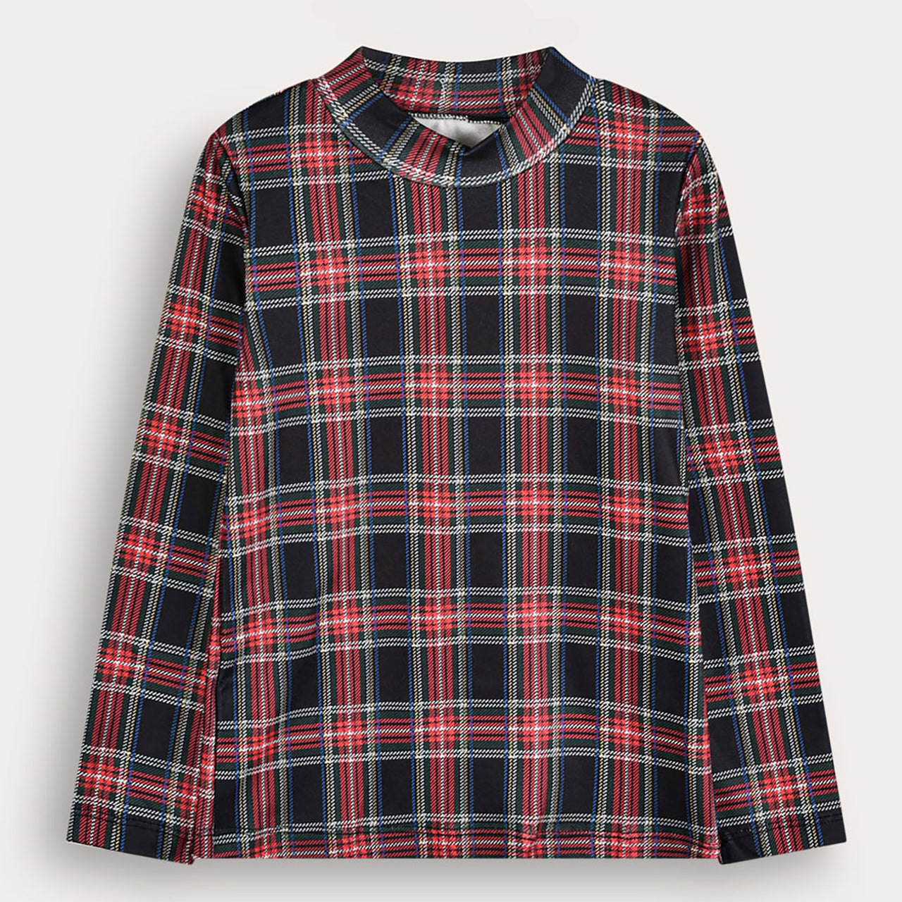Melange Checkered Turtleneck
