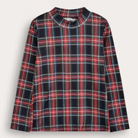 Melange Checkered Turtleneck