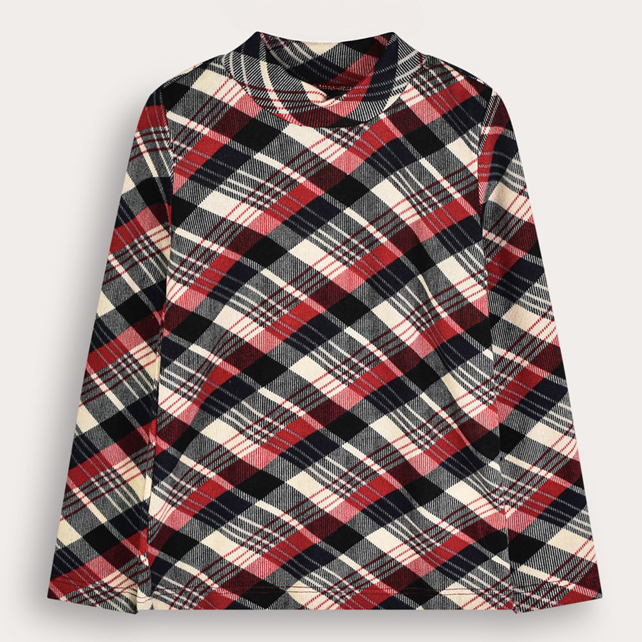 Melange Checkered Turtleneck