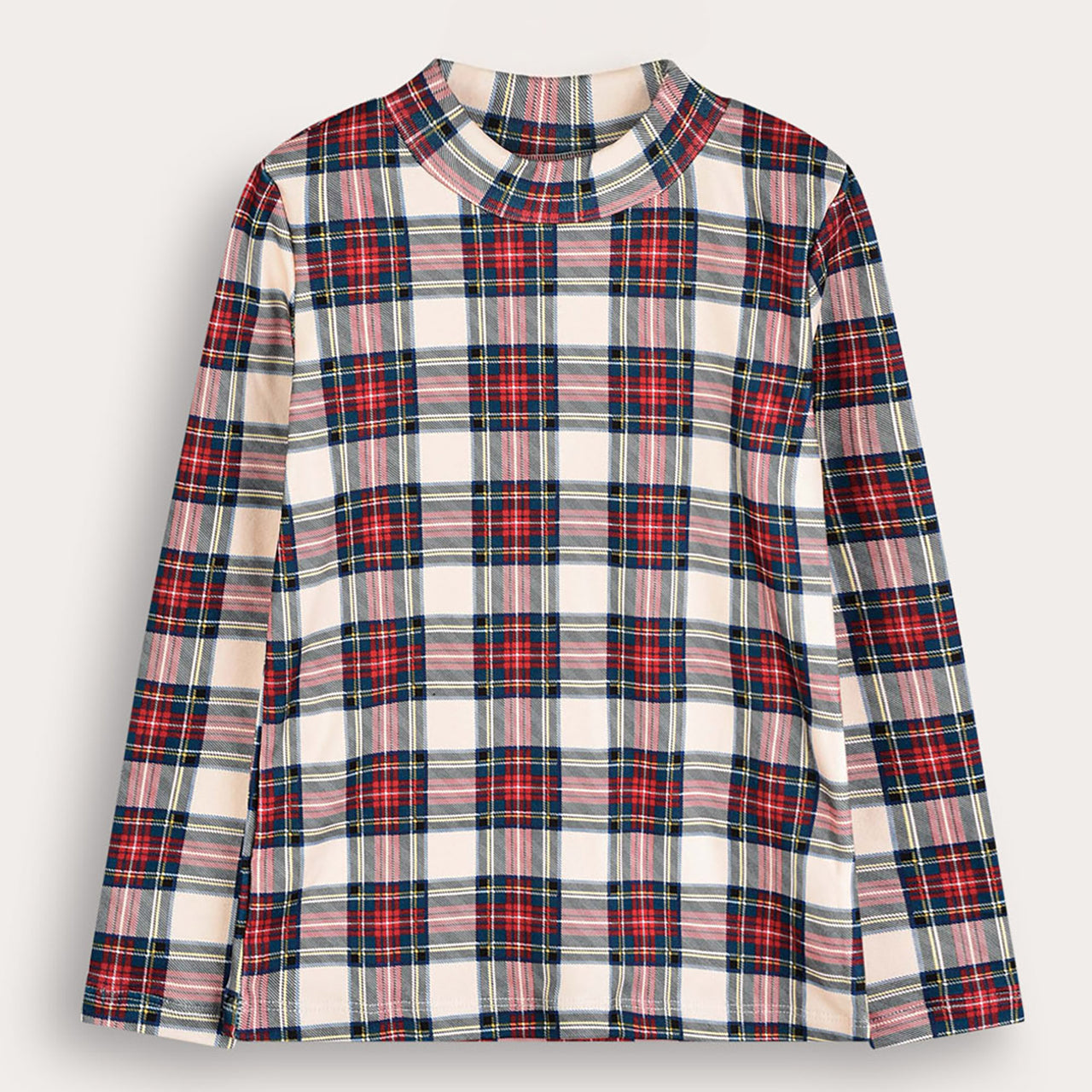 Melange Checkered Turtleneck